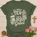 Tea Jesus and Grace T-Shirt KozzyCo Christian and tea lover design