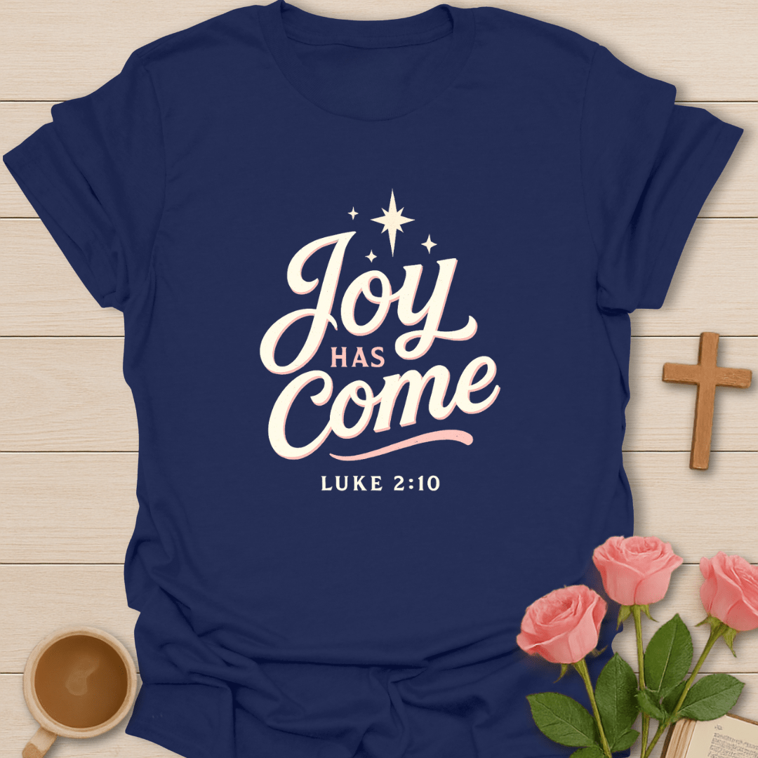 Joy Has Come Christmas T-Shirt - Kozzy Co Navy / S