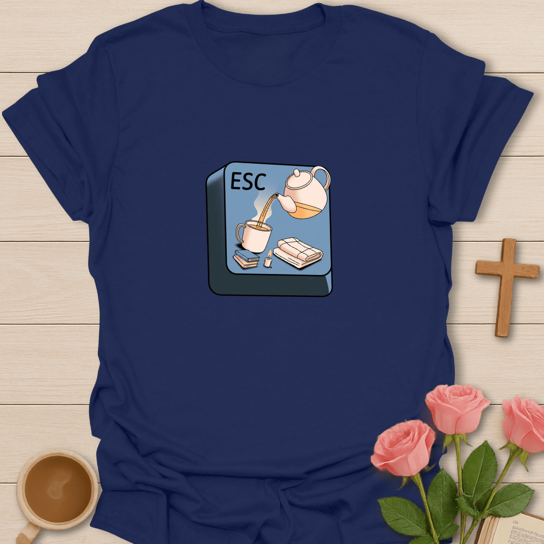 Esc Tea Button T-Shirt T-Shirt