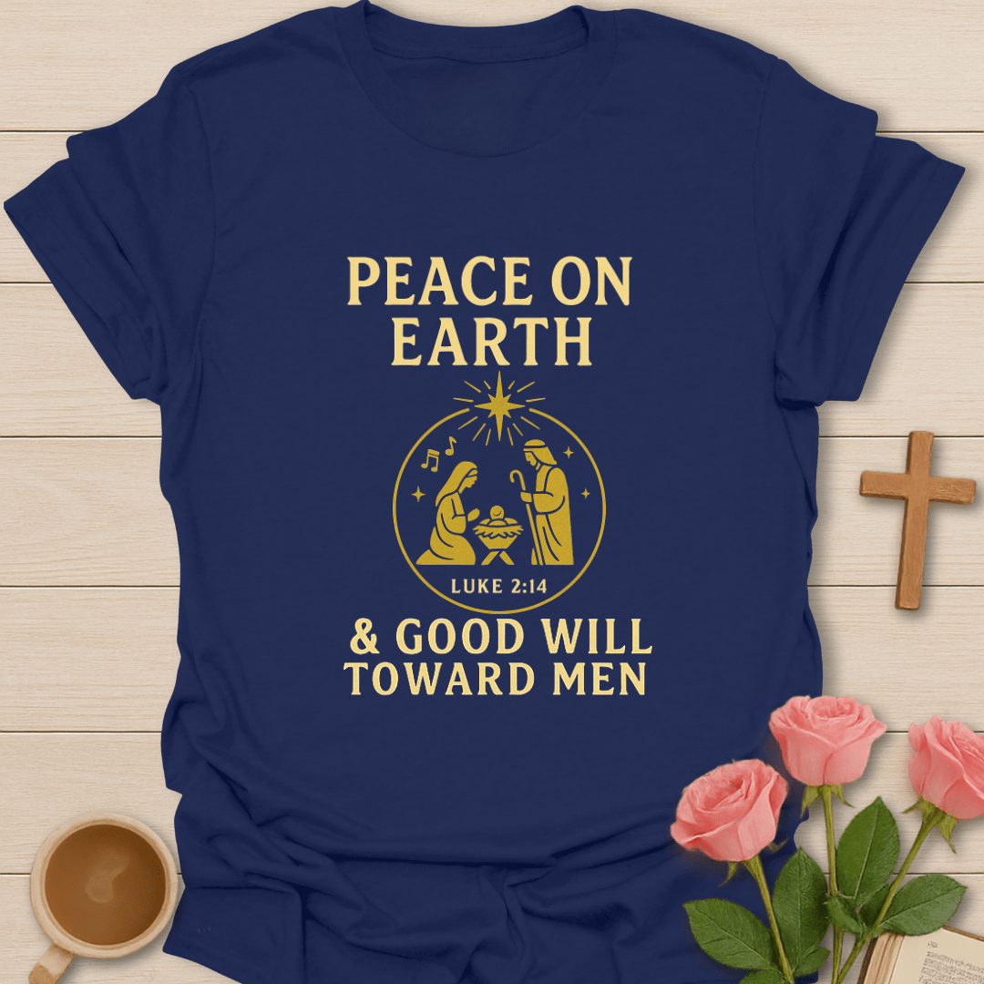 Peace On Earth Christmas T-Shirt T-Shirt