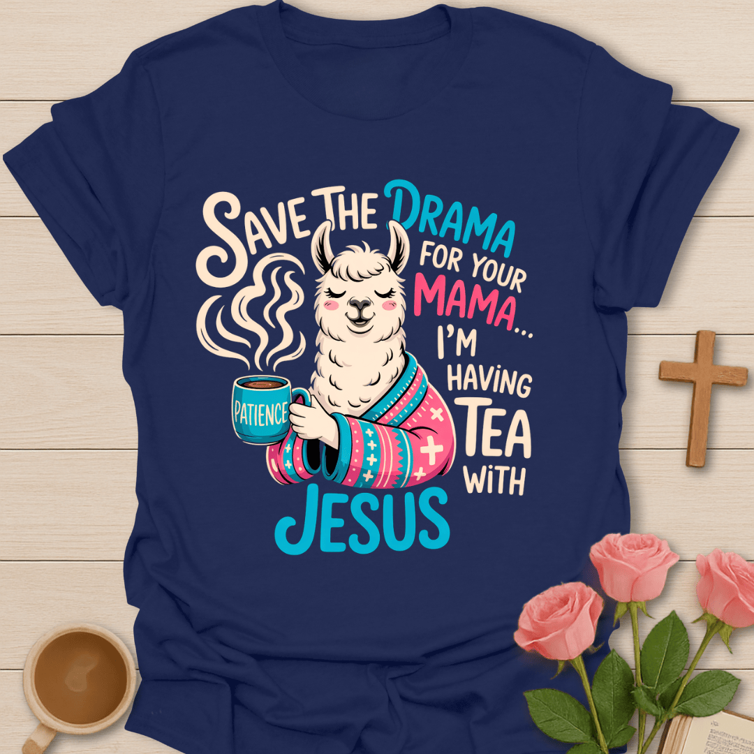 Llama Tea Jesus T-Shirt T-Shirt