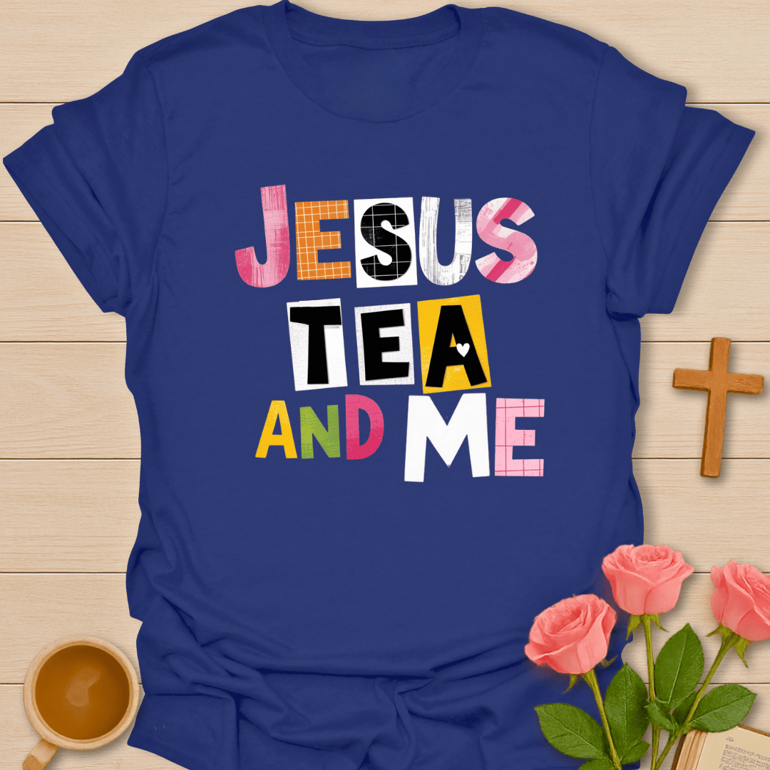 Jesus Tea Me Collage T-Shirt T-Shirt