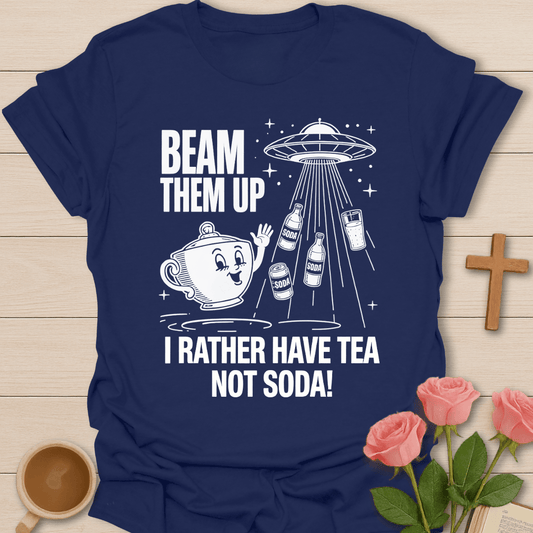 Beam Them Up Tea T-Shirt - Kozzy Co Navy / S