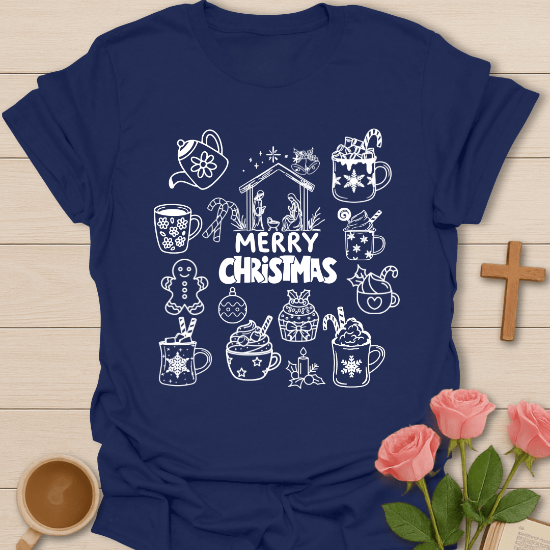 Merry Christmas Tea T-Shirt T-Shirt