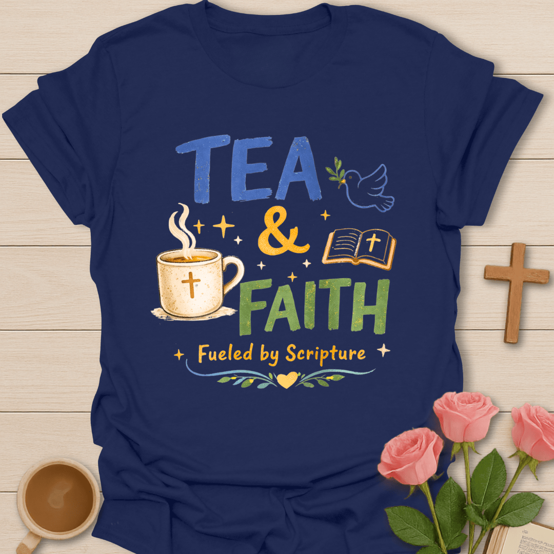 Tea & Faith: Fueled by Scripture T-Shirt T-Shirt