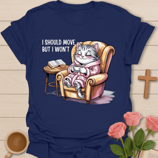 Cozy Devotion Cat Tea T-Shirt T-Shirt