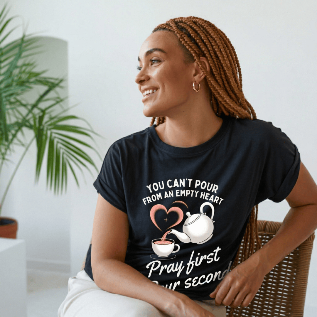 Pray First Tea Christian T-Shirt T-Shirt