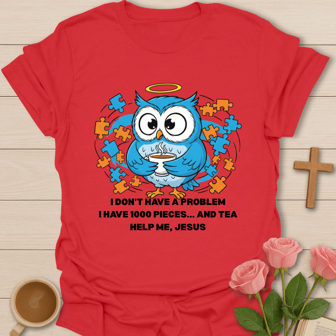 Faith-Filled Owl Puzzle Art T-Shirt T-Shirt