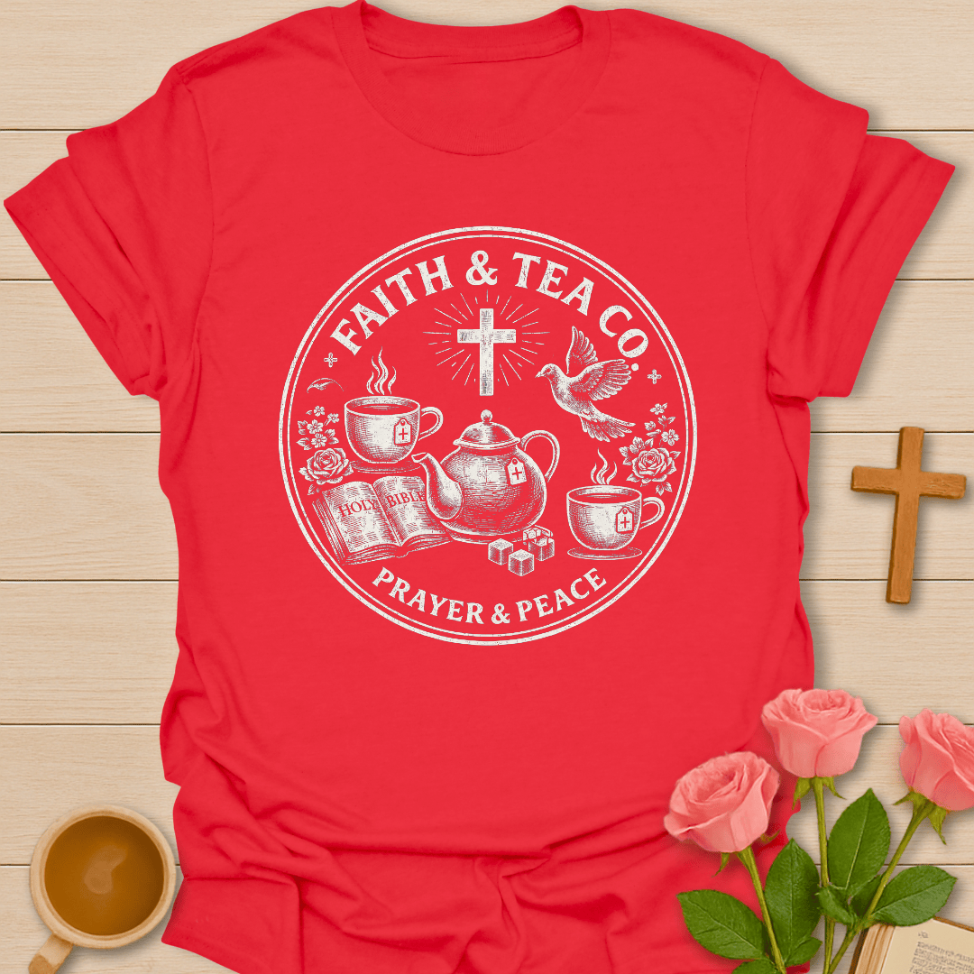 90's Vintage Faith & Tea Circle T-Shirt T-Shirt