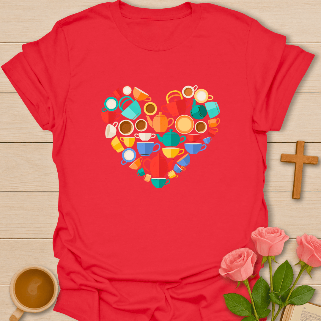 Tea Lover Heart T-Shirt T-Shirt