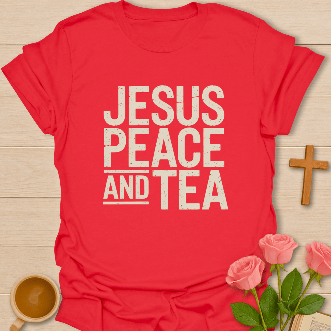 Jesus Peace & Tea T-Shirt T-Shirt