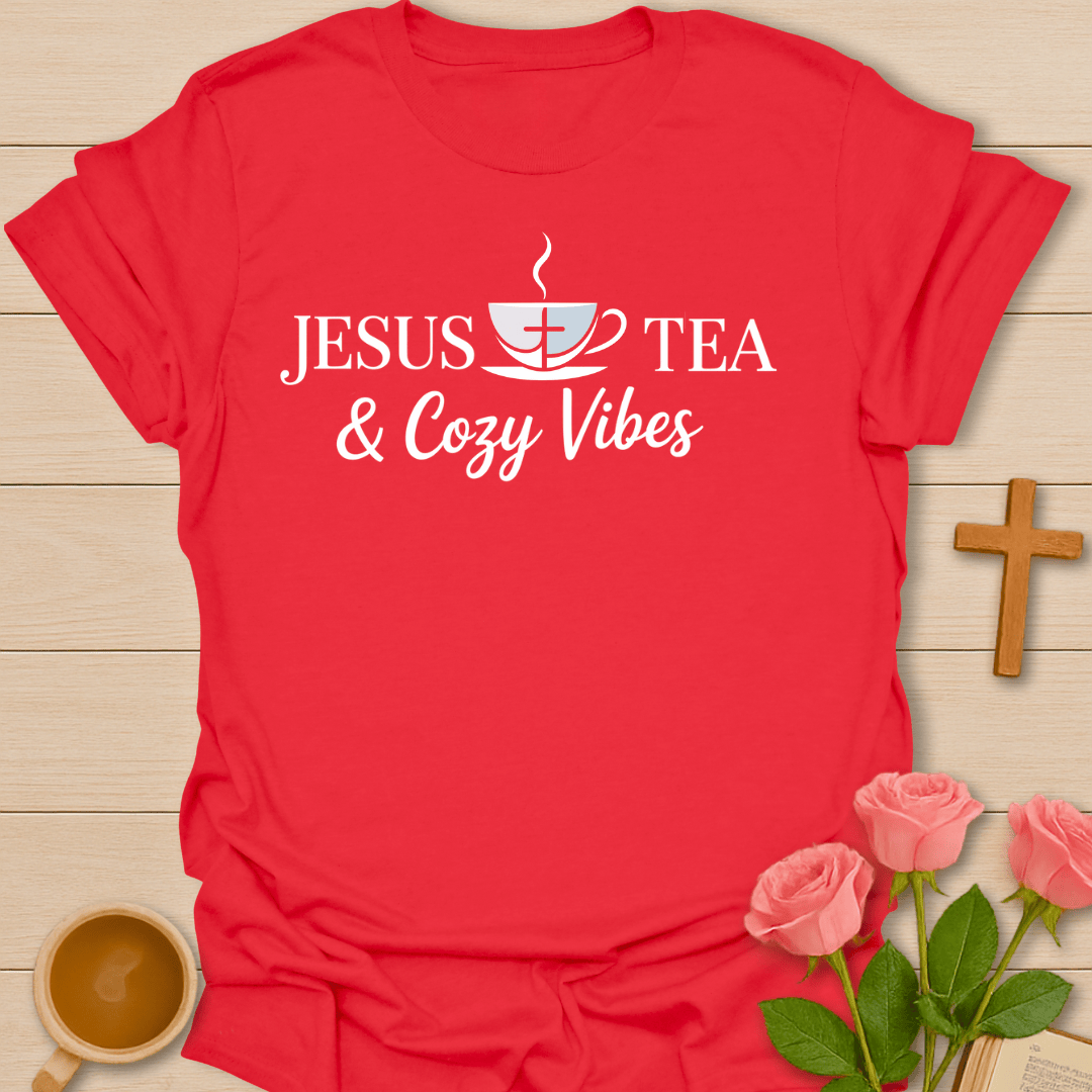 Jesus Tea & Cozy Vibes T-Shirt T-Shirt