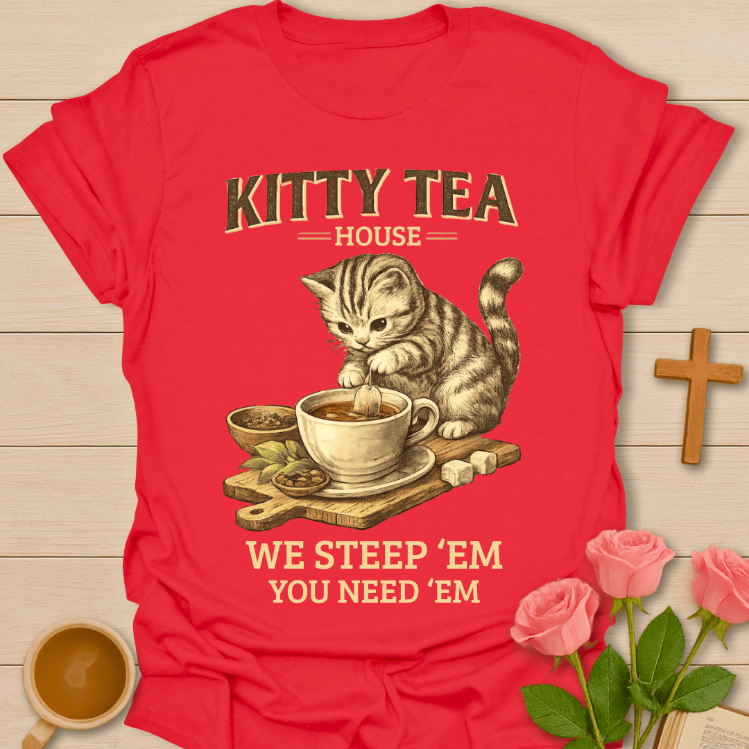 Kitty Tea House T-Shirt T-Shirt