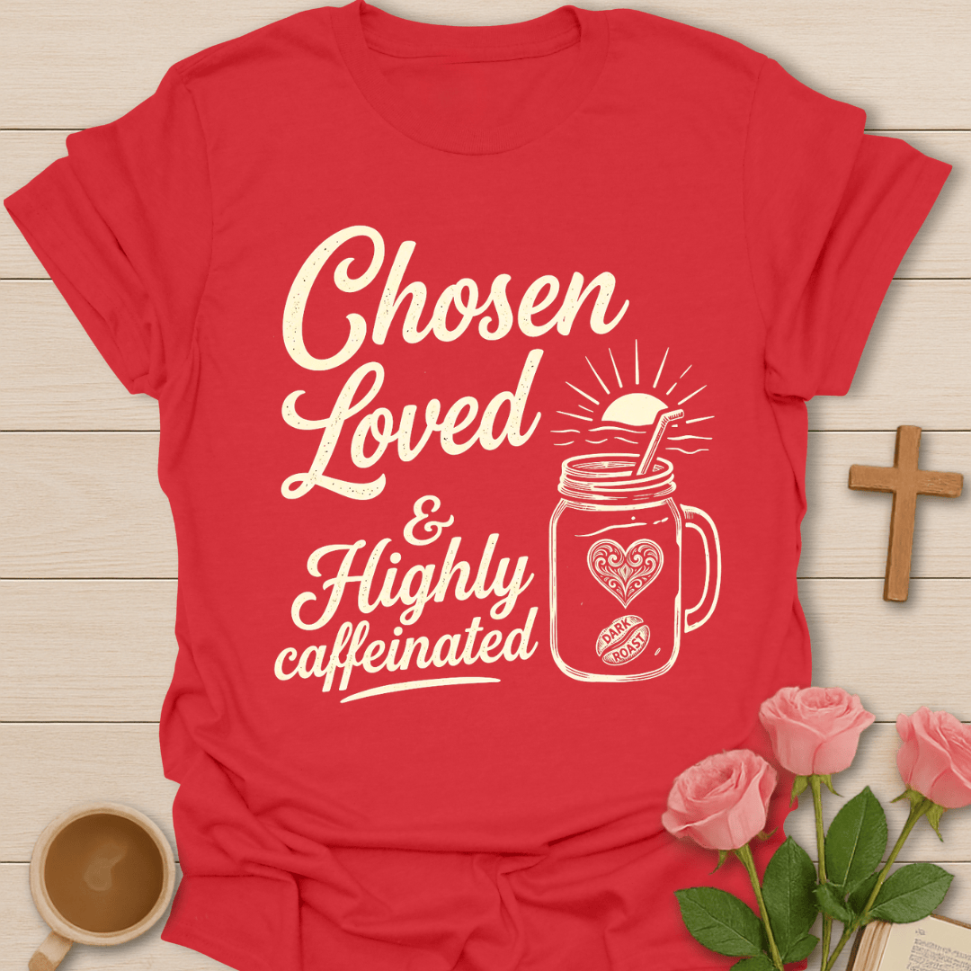 Chosen Loved Tea Lover T-Shirt KozzyCo Christian and tea lover design