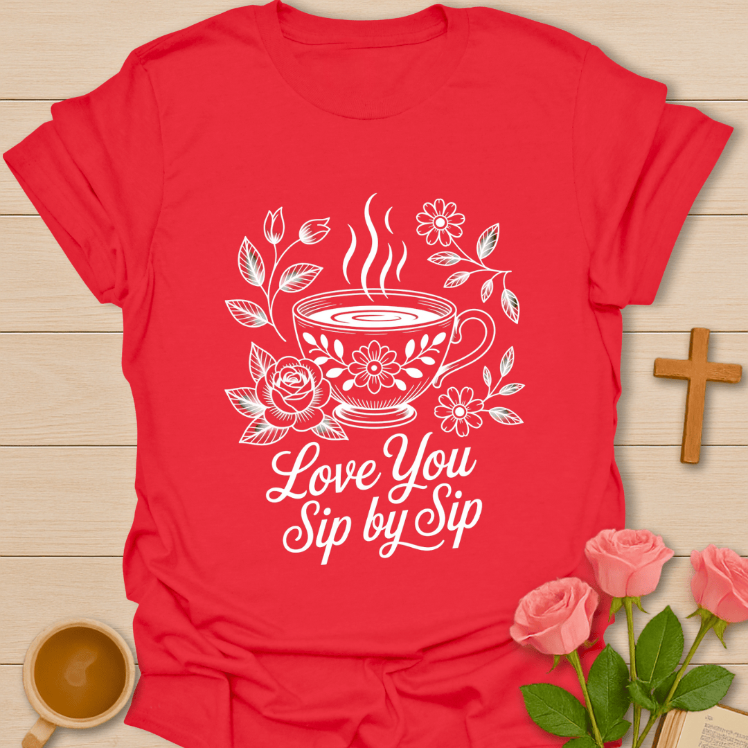 Love You Sip By Sip T-Shirt T-Shirt