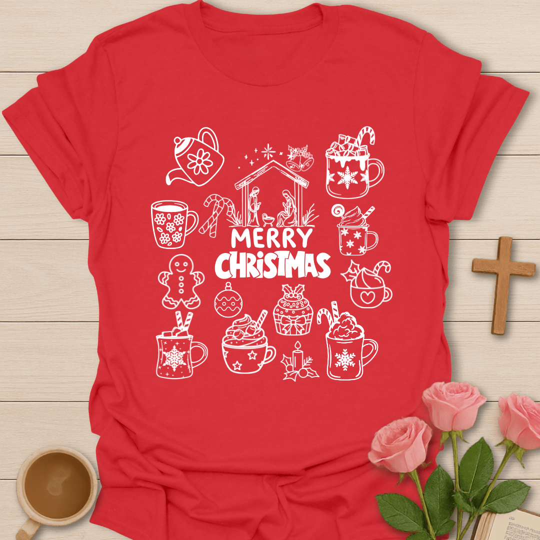 Merry Christmas Tea T-Shirt T-Shirt
