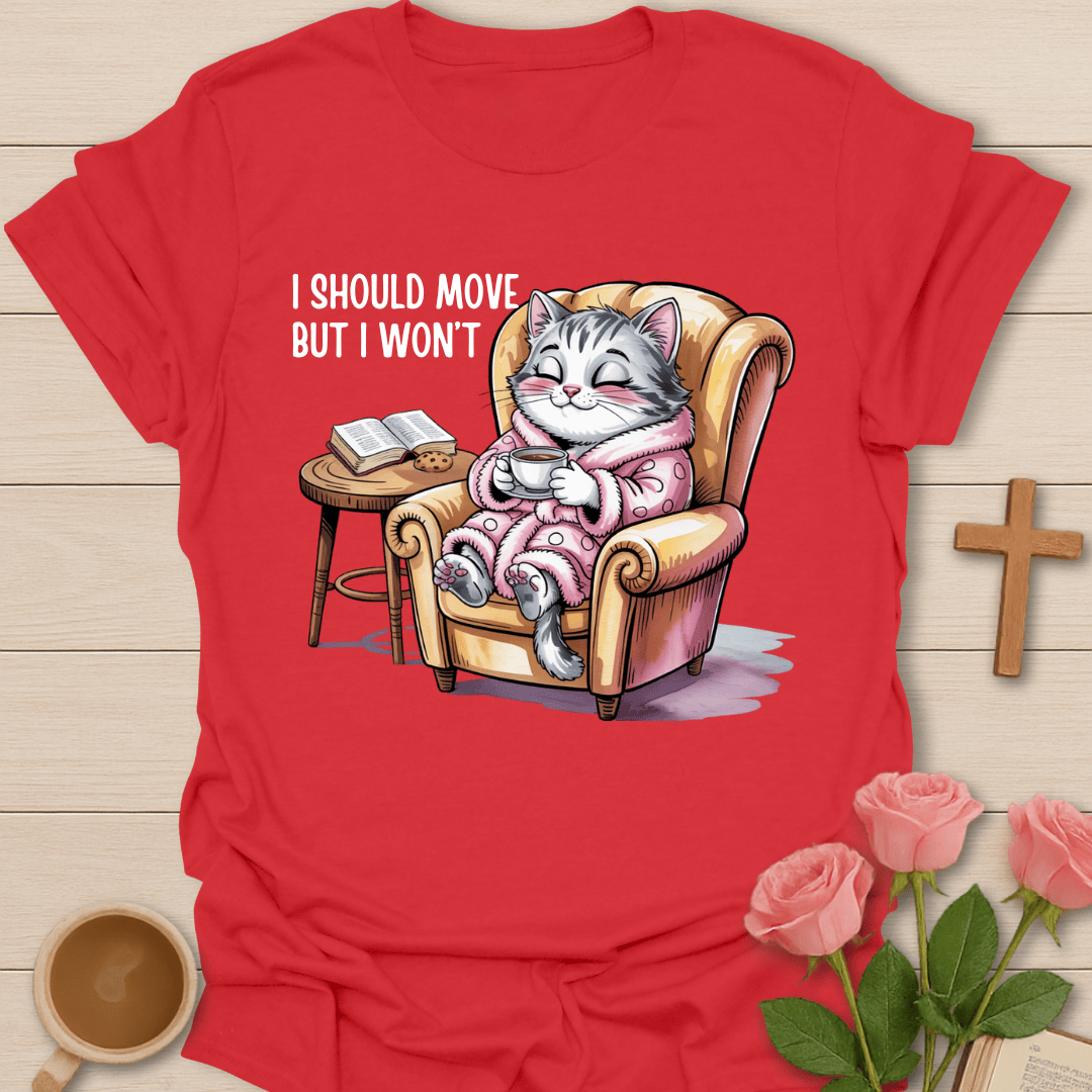 Cozy Devotion Cat Tea T-Shirt T-Shirt