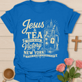 Jesus Tea Victory New York T-Shirt KozzyCo Christian and tea lover design