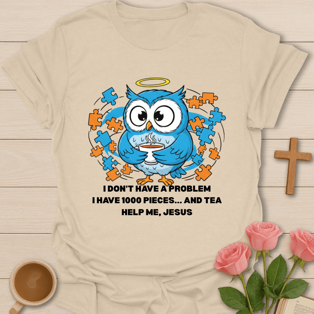 Faith-Filled Owl Puzzle Art T-Shirt T-Shirt