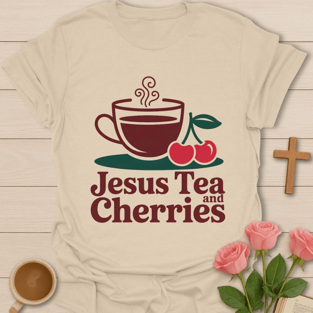 Jesus Tea & Cherries T-Shirt T-Shirt