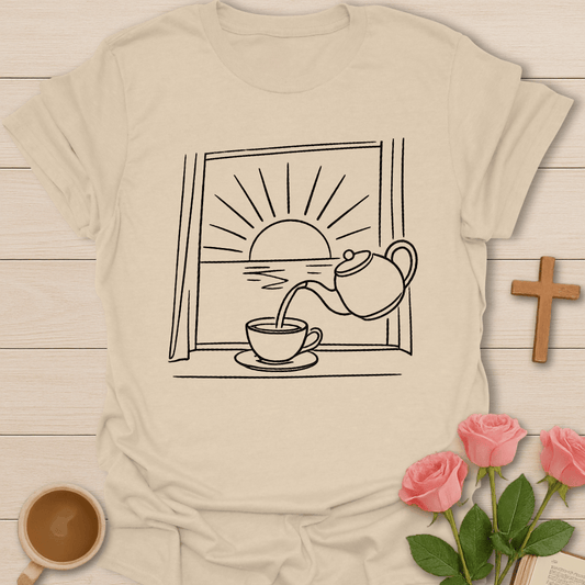 Serene Tea Moment Devotional T-Shirt