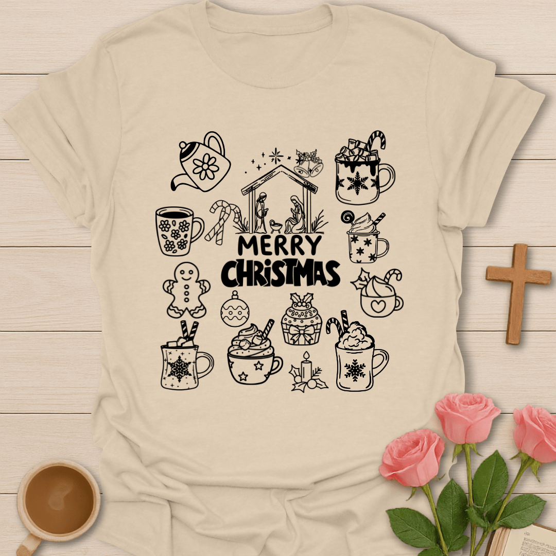 Merry Christmas Tea T-Shirt T-Shirt