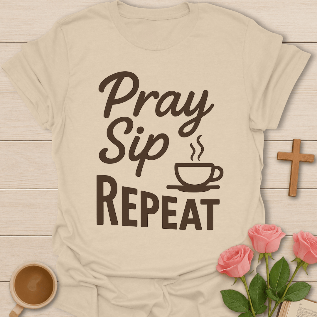 Pray Sip Repeat T-Shirt T-Shirt