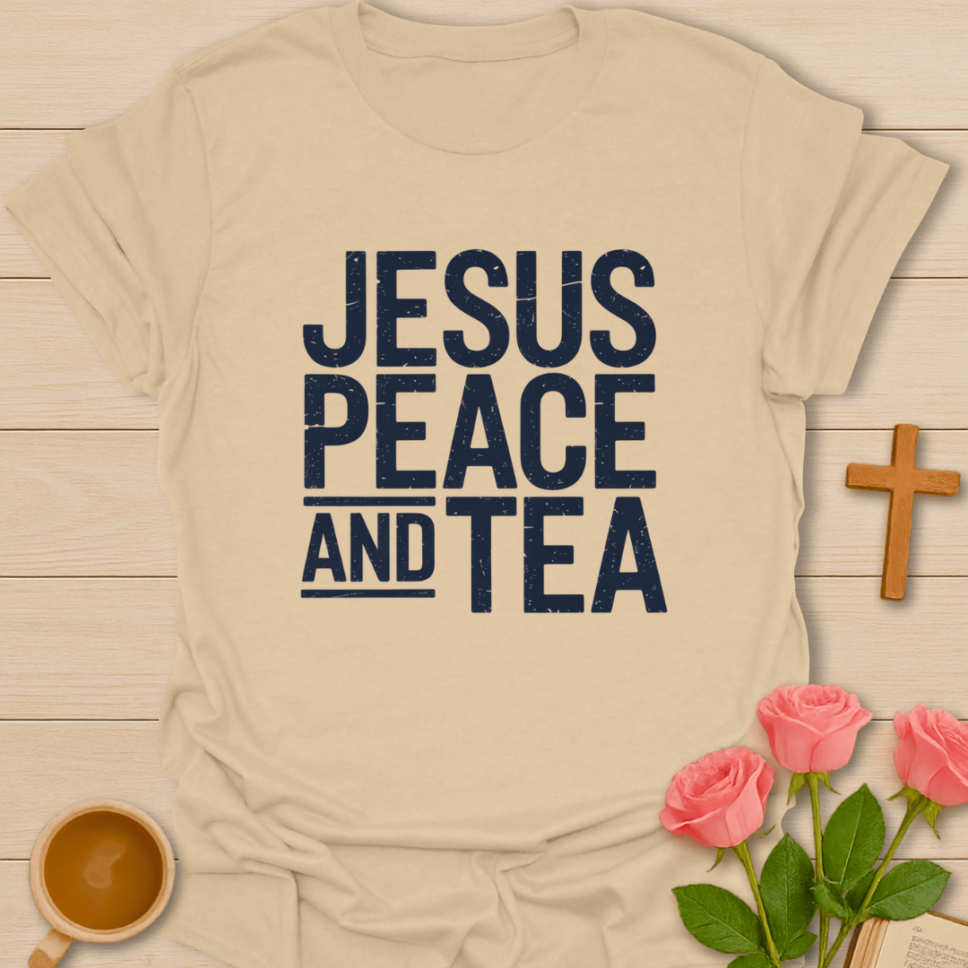 Jesus Peace & Tea T-Shirt T-Shirt