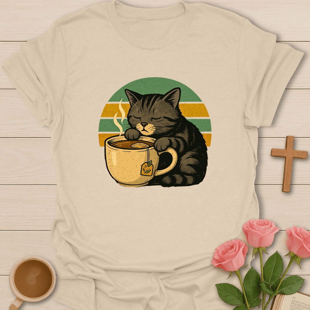 Retro Sleeping Cat T-Shirt