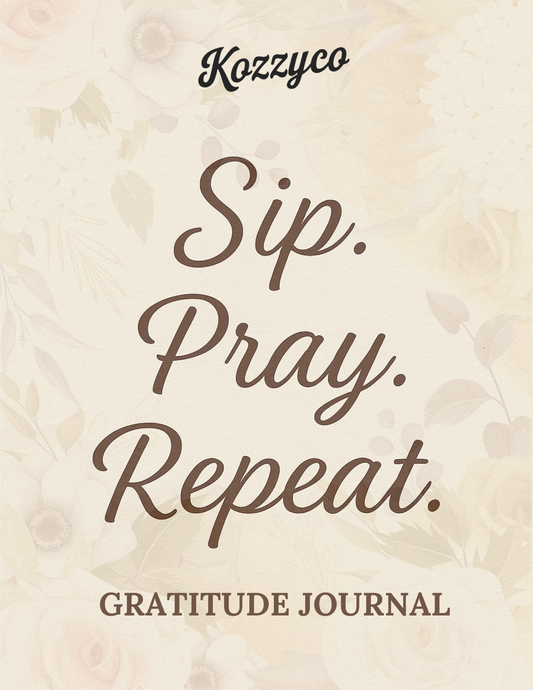 Sip Pray Repeat Digital Gratitude Journal
