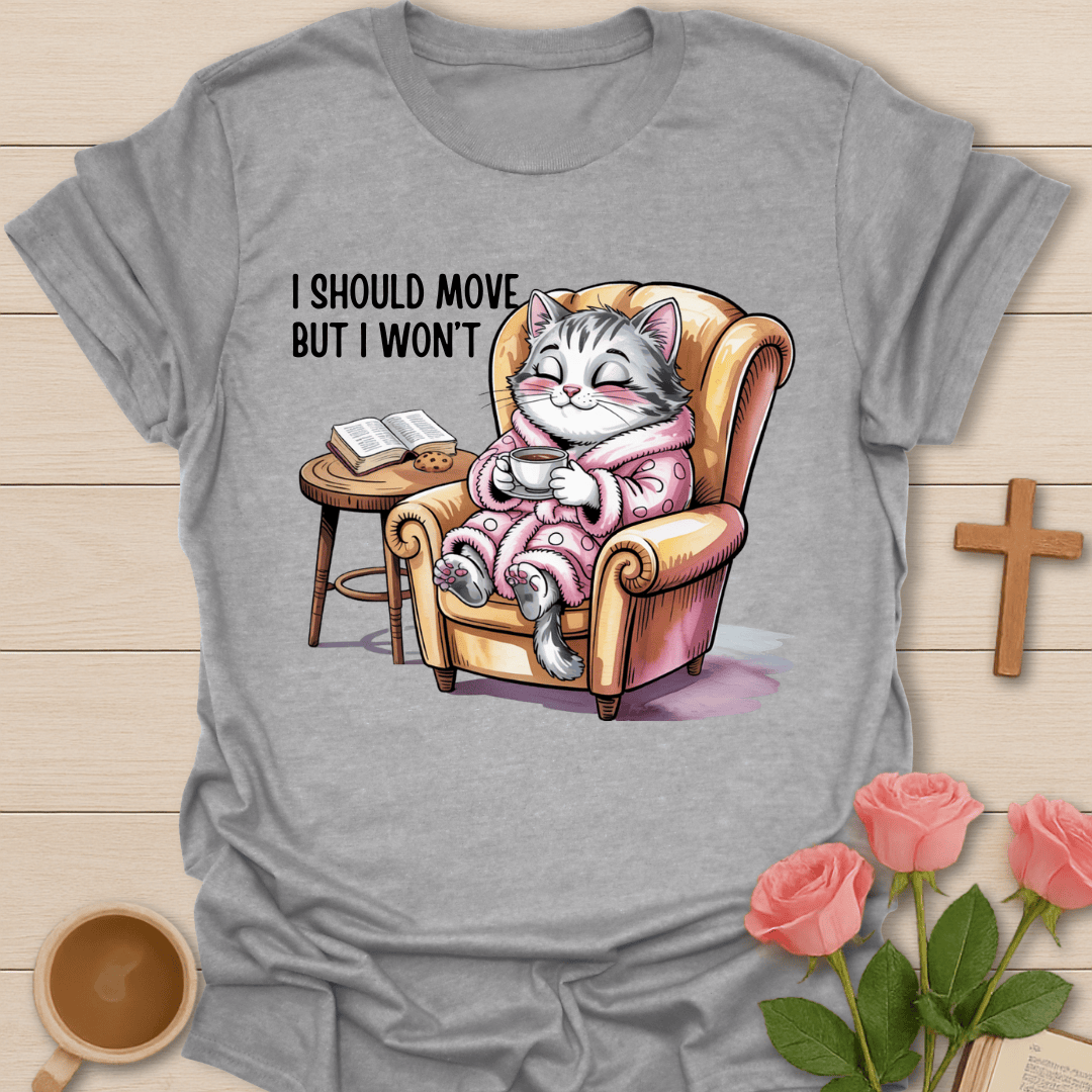 Cozy Devotion Cat Tea T-Shirt T-Shirt