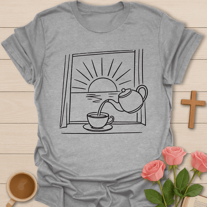 Serene Tea Moment Devotional T-Shirt