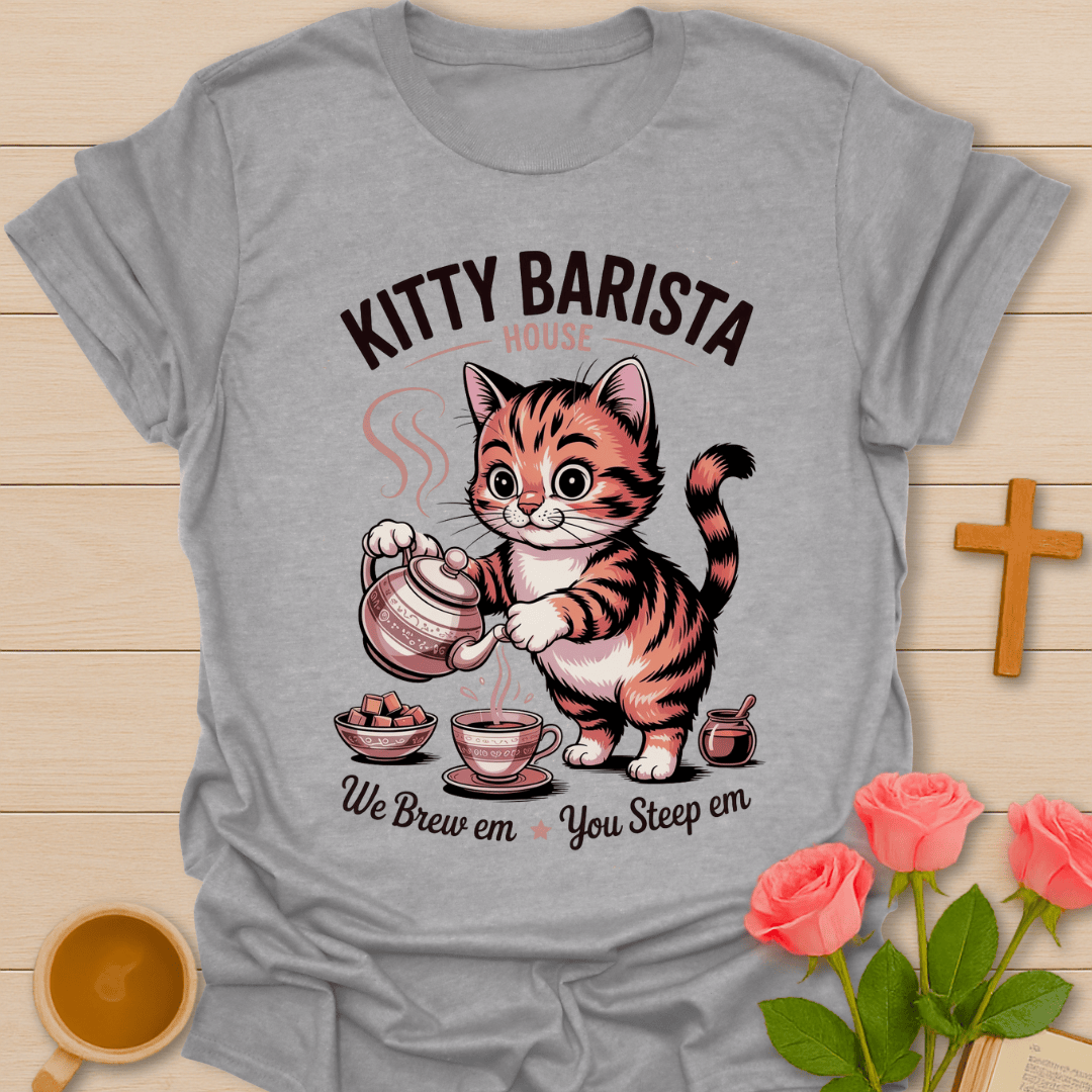 Kitty Barista House T-Shirt T-Shirt