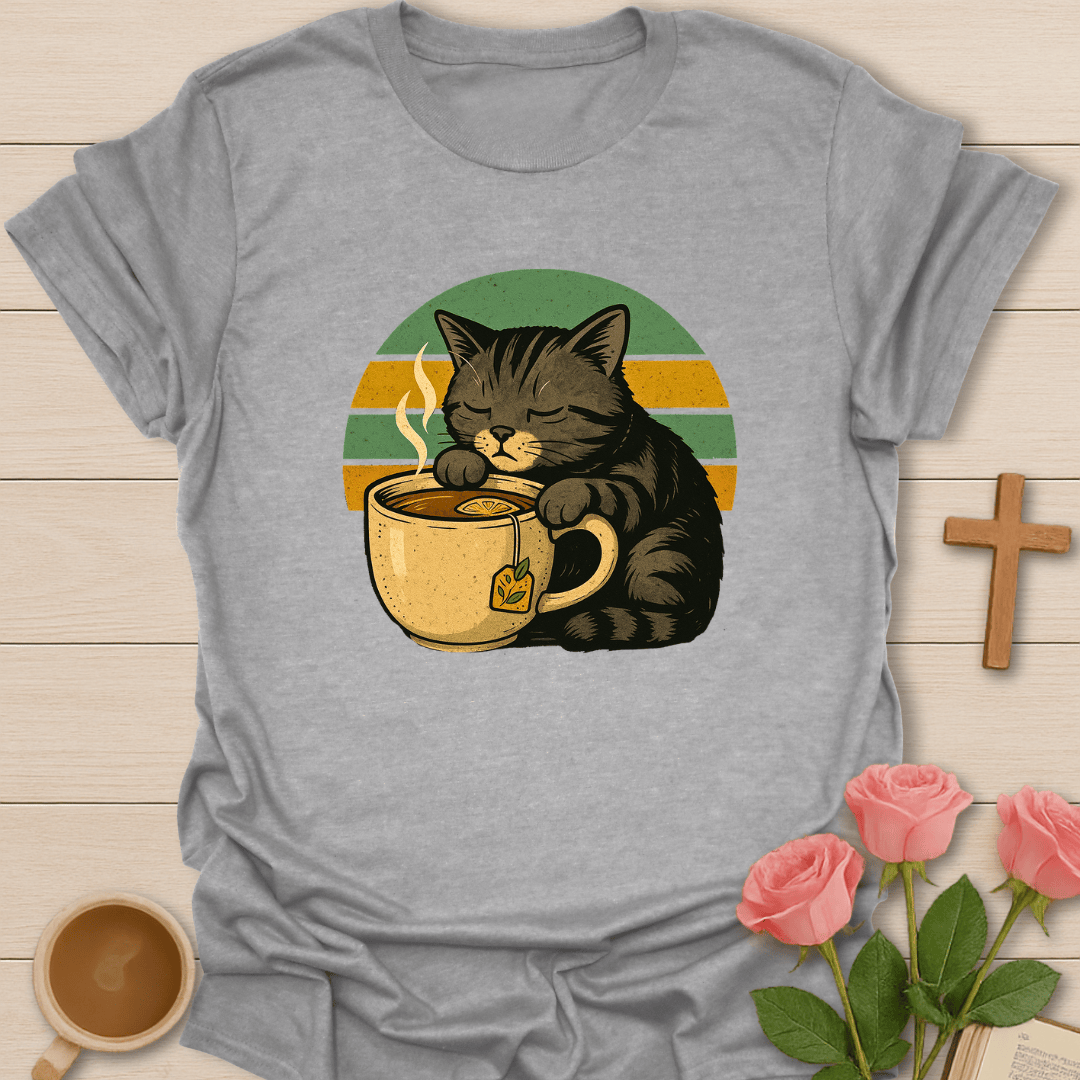 Retro Sleeping Cat T-Shirt