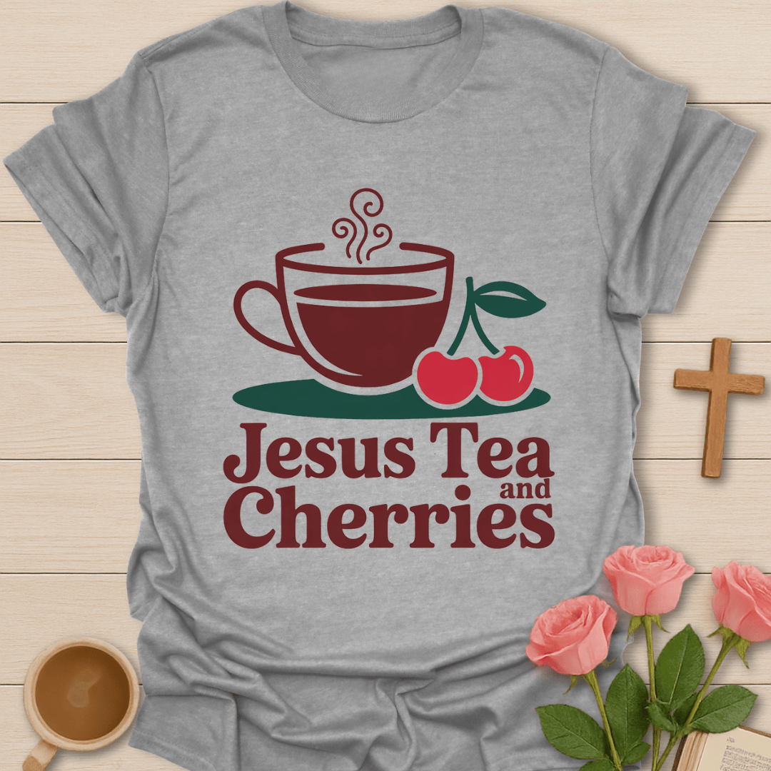 Jesus Tea & Cherries T-Shirt T-Shirt