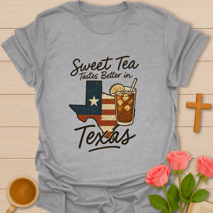 Sweet Tea In Texas T-Shirt - Kozzy Co Sport Grey / S