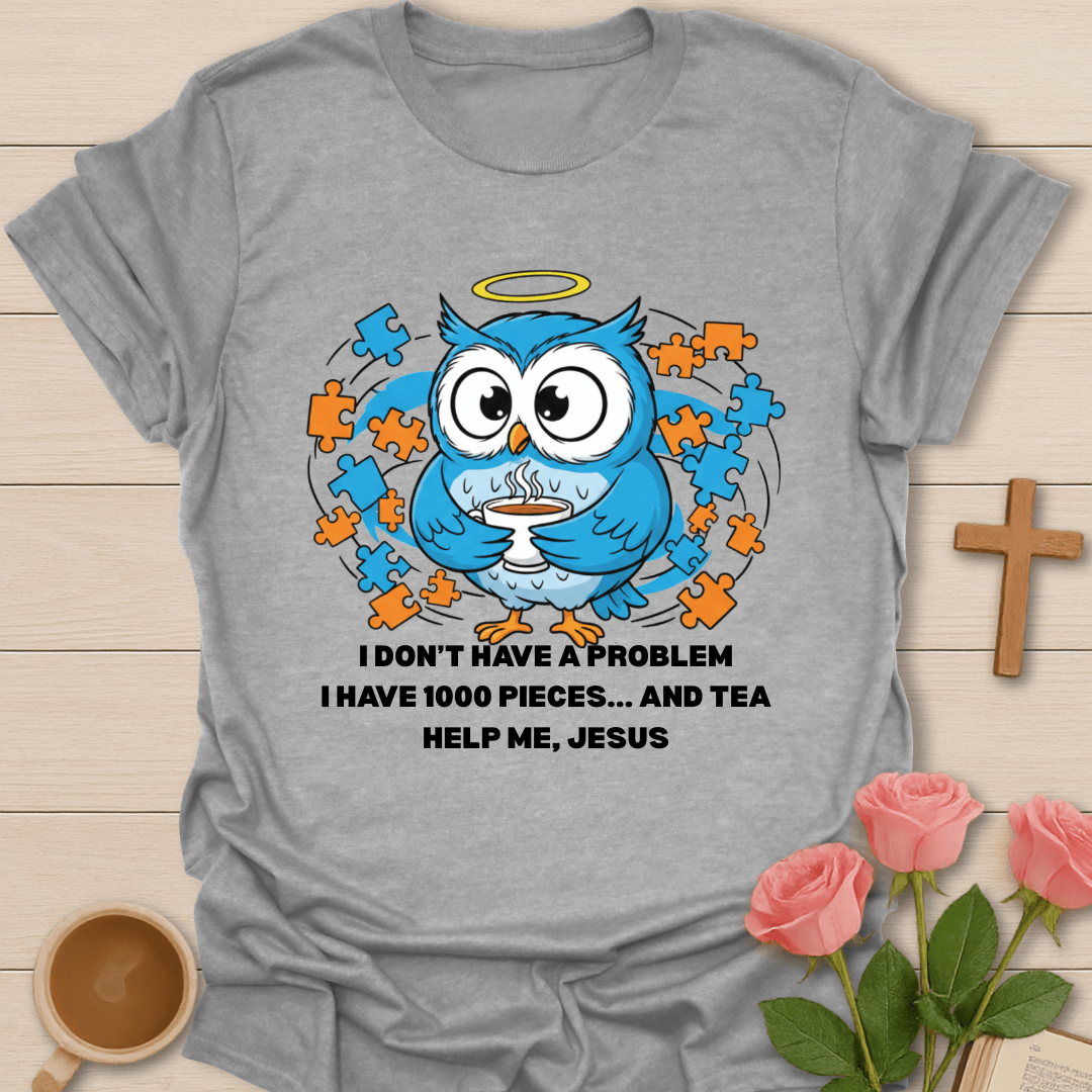 Faith-Filled Owl Puzzle Art T-Shirt T-Shirt