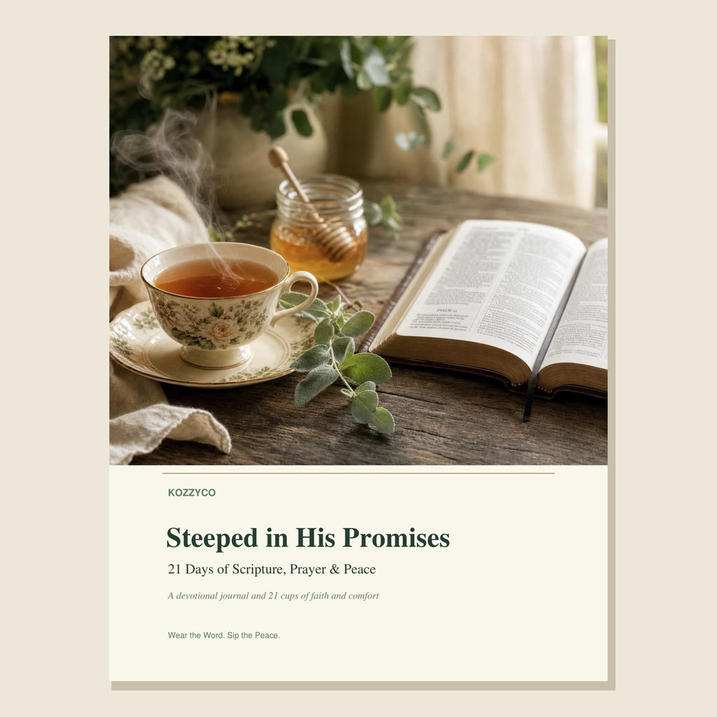 Steeped in His Promises – 21-Day Tea & Scripture Devotional Journal (Printable PDF)