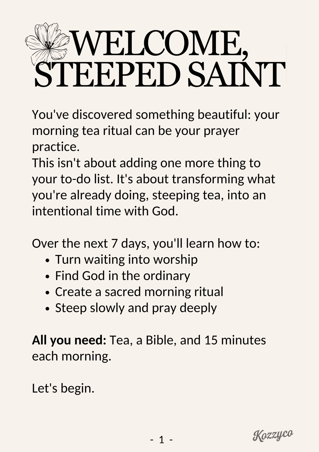 Sacred Steep Practice Guide - 7-Day Tea & Faith Devotional T-Shirt