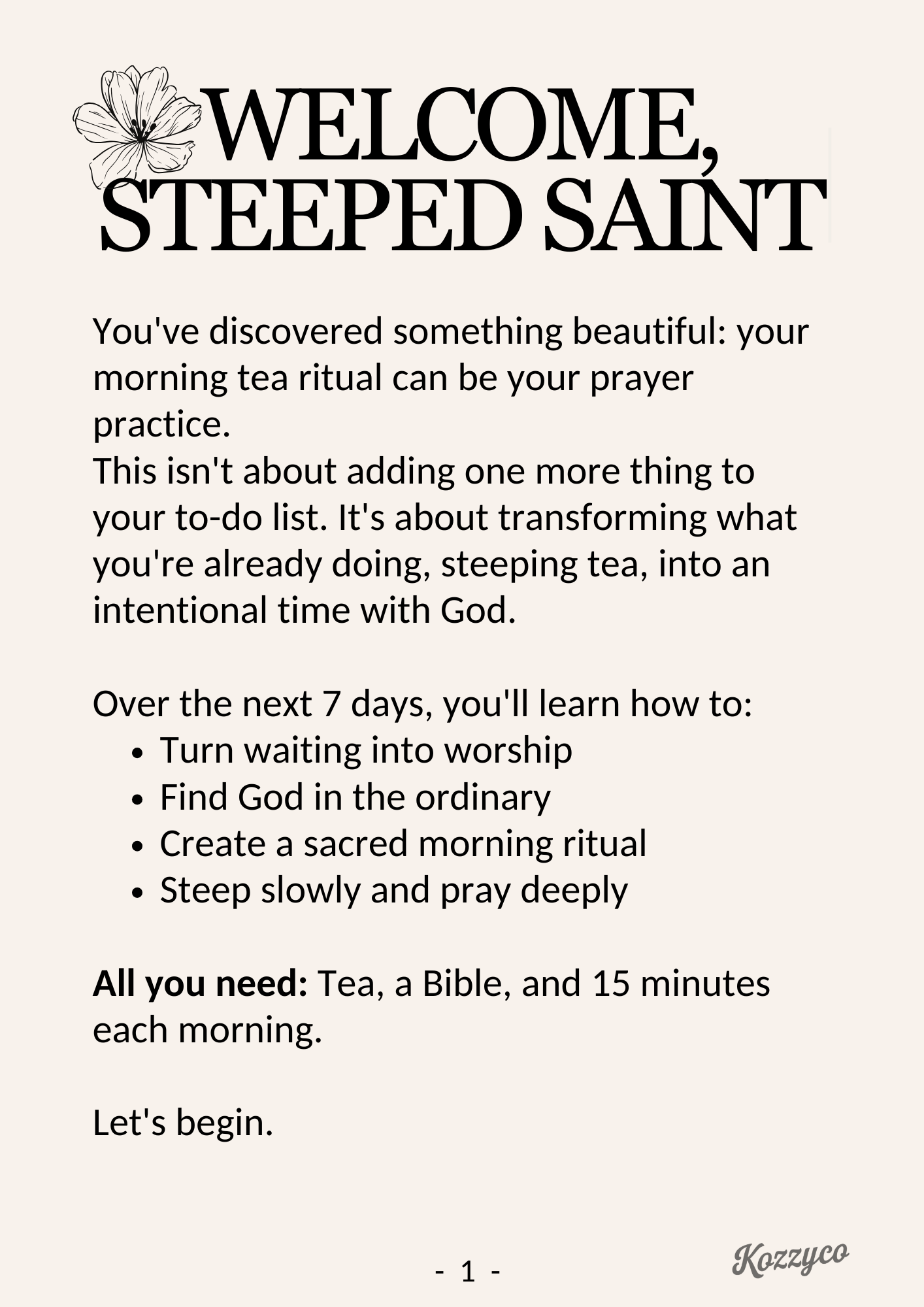 Sacred Steep Practice Guide - 7-Day Tea & Faith Devotional T-Shirt