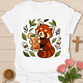 Cozy Raccoon Tea Lover T-Shirt T-Shirt