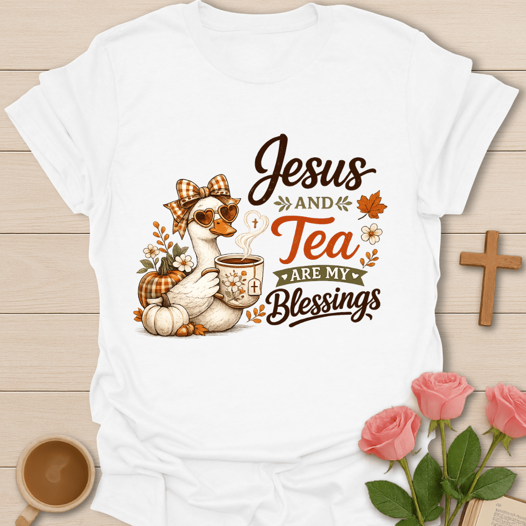 Duck Jesus and Tea Blessings T-Shirt