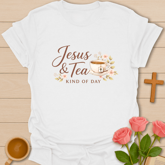 Jesus & Tea Cozy Day T-Shirt - Kozzy Co White / S