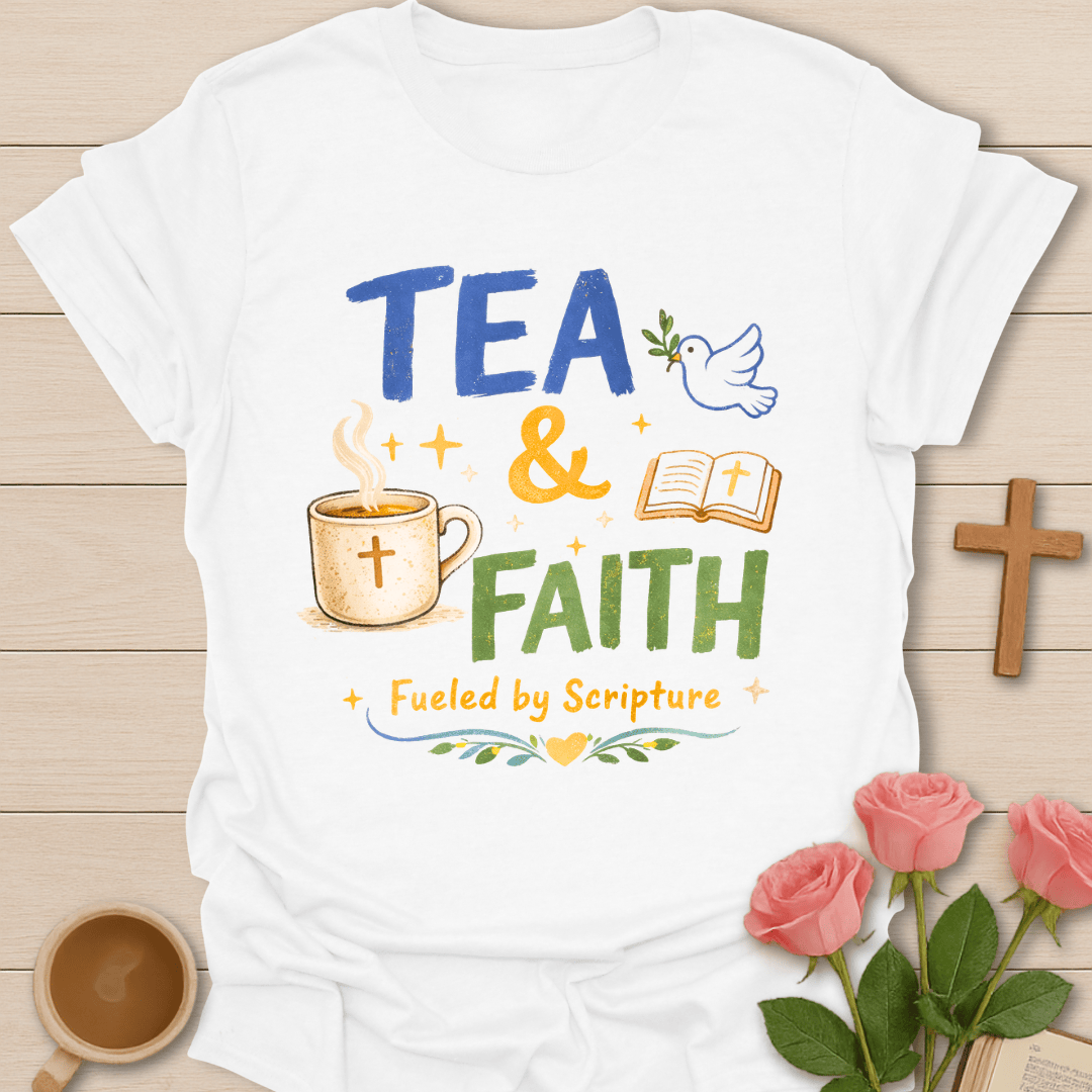 Tea & Faith: Fueled by Scripture T-Shirt T-Shirt