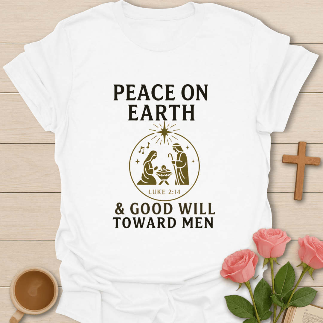 Peace On Earth Christmas T-Shirt T-Shirt