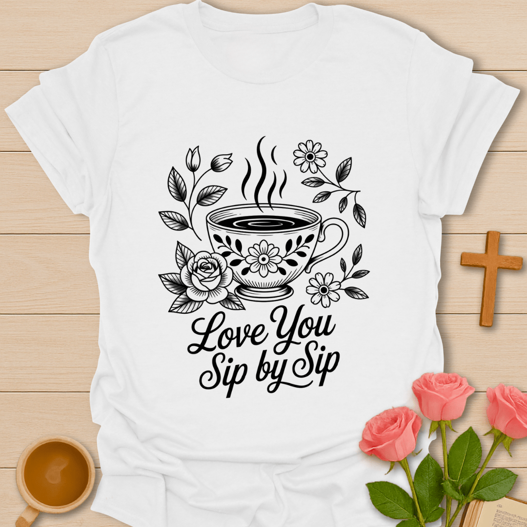 Love You Sip By Sip T-Shirt T-Shirt