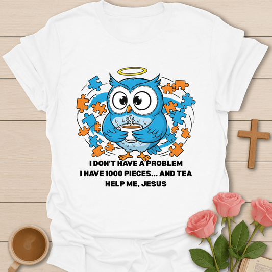 Faith-Filled Owl Puzzle Art T-Shirt T-Shirt