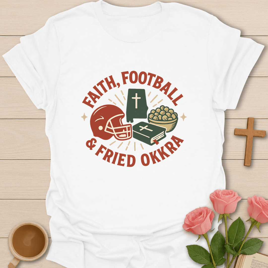 Faith, Football & Fried Okra T-Shirt