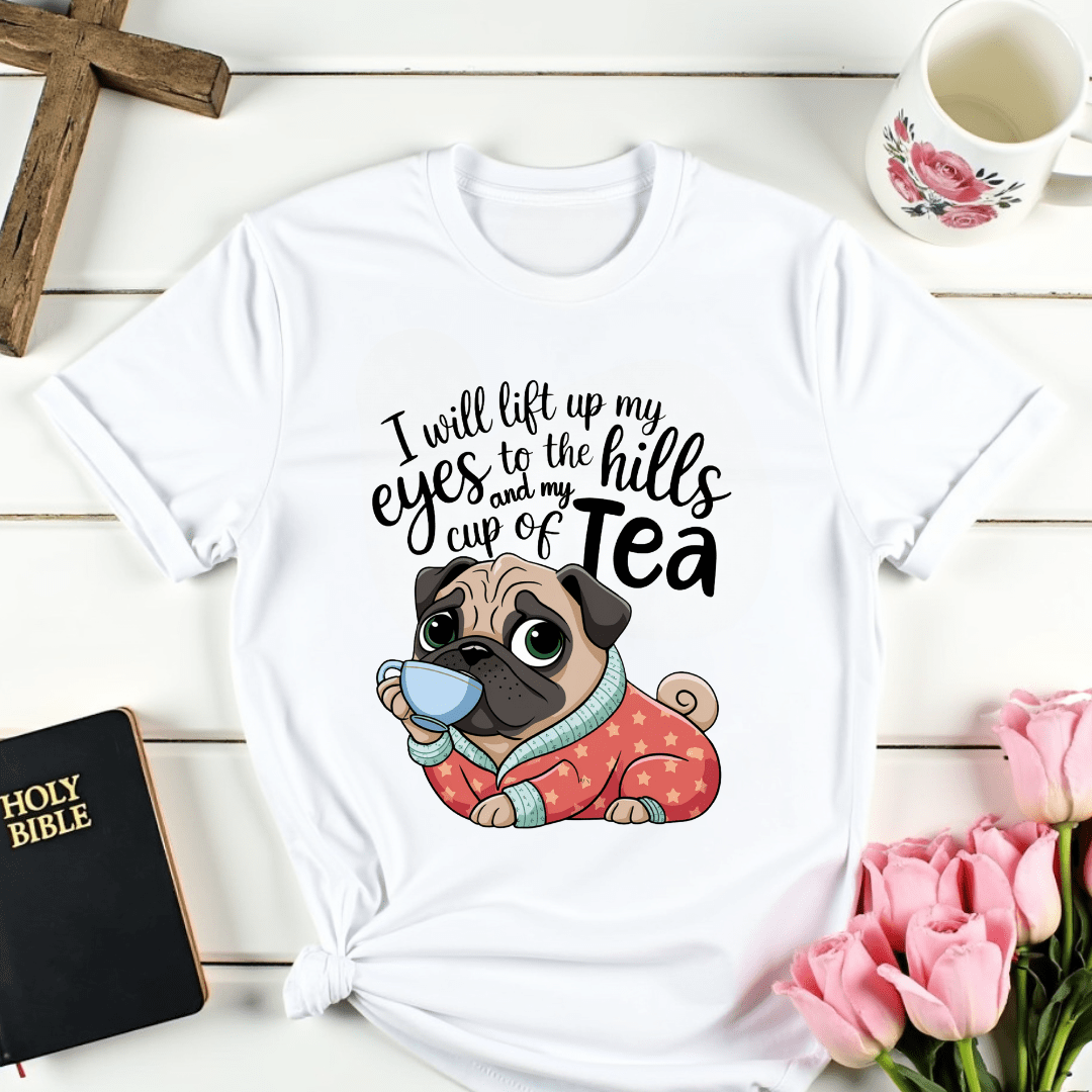Cup Of Tea Pug T-Shirt