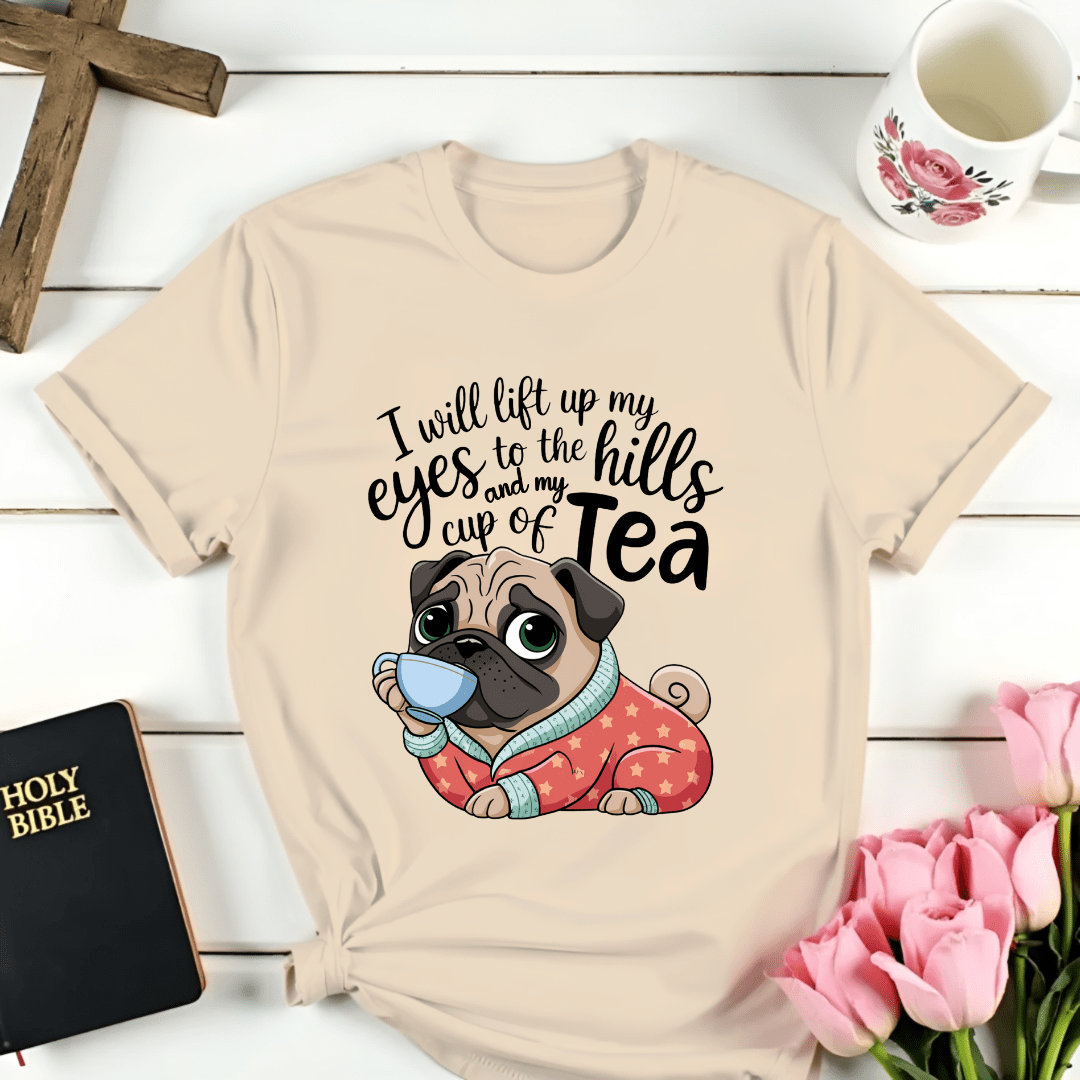 Cup Of Tea Pug T-Shirt